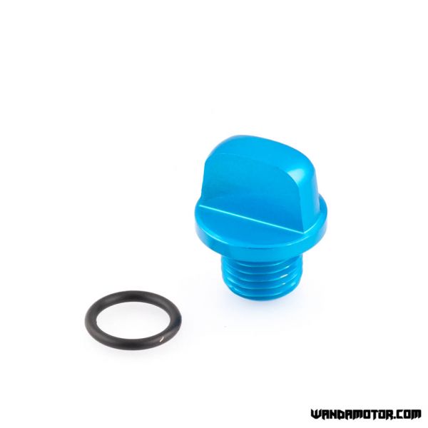 Oil filler cap CNC Alu Minarelli blue-1